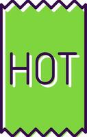 Hot Filled  Icon vector