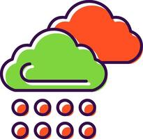 nube lleno icono vector