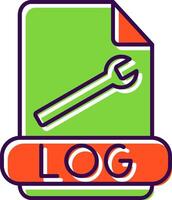 Log Format Filled  Icon vector
