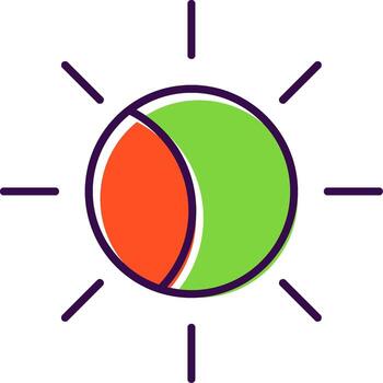 Eclipse Filled  Icon vector