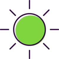 Sun Filled  Icon vector