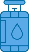 Gas Cylinder Filled Blue  Icon vector