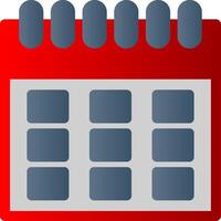 Calendar Flat Gradient  Icon vector