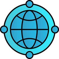 Globe Line Filled Gradient  Icon vector