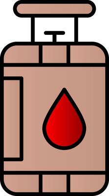 Gas Cylinder Line Filled Gradient  Icon