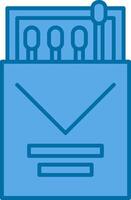 Match Box Filled Blue  Icon vector