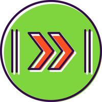 Fast Forward Filled  Icon vector