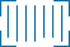 Barcode Filled Blue  Icon vector