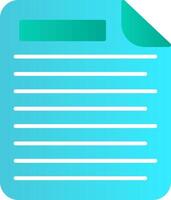 Document Flat Gradient  Icon vector