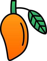 Mango Line Filled Gradient  Icon vector