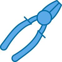 Wire Cutters Filled Blue  Icon vector