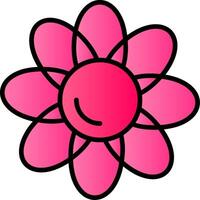 Clematis Line Filled Gradient  Icon vector