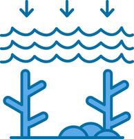 Ocean Acidity Filled Blue  Icon vector