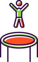 Trampoline Filled  Icon vector