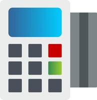 Pos Terminal Flat Gradient  Icon vector