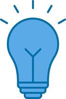 Idea Filled Blue  Icon vector