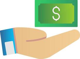 Give Money Flat Gradient  Icon vector