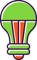 LED ligero lleno icono vector