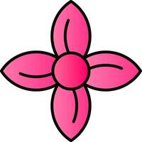 Clematis Line Filled Gradient  Icon vector