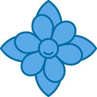 Carnation Filled Blue  Icon vector