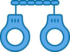 Handcuffs Filled Blue  Icon vector