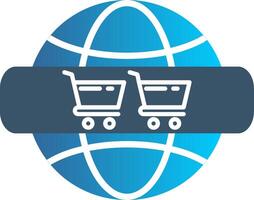 Online Shoping Flat Gradient  Icon vector