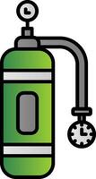 Oxygen Tank Line Filled Gradient  Icon vector