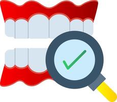 Dental Checkup Flat Gradient  Icon vector