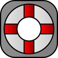 Lifebuoy Line Filled Gradient  Icon vector