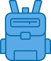 Backpack Filled Blue  Icon vector