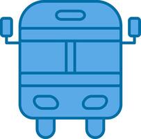 School Bus Filled Blue  Icon vector