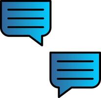 Chat Bubble Line Filled Gradient  Icon vector