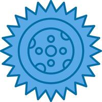 Moon Filled Blue  Icon vector