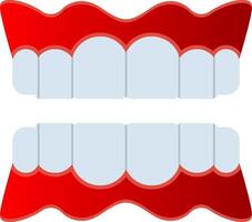 Denture Flat Gradient  Icon vector