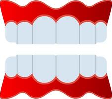 Denture Flat Gradient  Icon vector