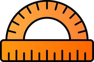 Protractor Line Filled Gradient  Icon vector