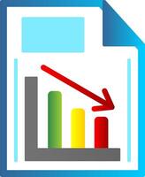 Document Flat Gradient  Icon vector