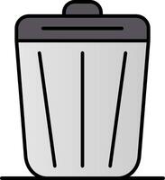 Trash Line Filled Gradient  Icon vector