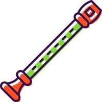 Flute Filled  Icon vector