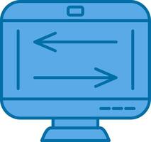 Transfer Filled Blue  Icon vector