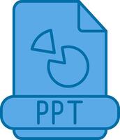 Ppt Filled Blue  Icon vector