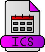 Ics Line Filled Gradient  Icon vector