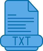 Txt Filled Blue  Icon vector