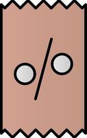 Ticket Line Filled Gradient  Icon vector