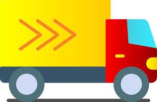 Delivery Truck Flat Gradient  Icon vector