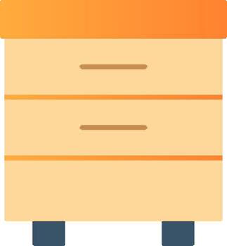 Drawer Flat Gradient  Icon vector