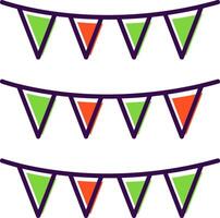 Bunting Filled  Icon vector