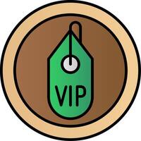 VIP línea lleno degradado icono vector