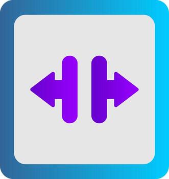 anchura plano degradado icono vector