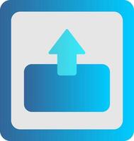 Out Flat Gradient  Icon vector